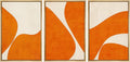 SIGNWIN Framed Wall Art Print Set Modern Abstract Orange Geometric Mid-Century Minimalist Photography Modern Art Minimalist Closeup Dramatic for Living Room, Bedroom, Offic - 24