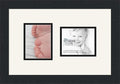 ArtToFrames Collage Photo Frame Double Mat with 2-4x5 Openings and Satin Black Frame