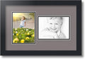 ArtToFrames Double-Multimat-106-748/89-FRBW26079 Collage Photo Frame Double Mat with 2-5x7 Openings and Satin Black Frame