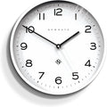 NEWGATE® Number Three Echo Wall Clock | Modern Round Clock | 14.5 inch | White | Easy to Read Numbers | Ideal for Kitchen, Living Room or Office