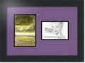 ArtToFrames Collage Photo Frame Double Mat with 1 - 3.5x5^ 4x6 Openings and Satin Black Frame