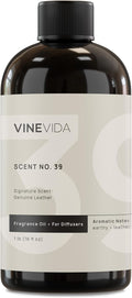 VINEVIDA Genuine Leather Fragrance Oil for Cold Air Diffusers, Essential Oils for Diffuser Oil Refill & Air Freshener Room Spray - 16 Fl Oz