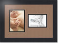 ArtToFrames Collage Photo Frame Double Mat with 1 - 3.5x5^ 4x6 Openings and Satin Black Frame