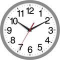 Wall Clock Modern 8 Inch Battery Operated Silent Non Ticking Small Analog Clock Decorative for Bedroom Kitchen Bathroom Office Home (Gray)
