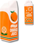 ban.do Vintage Inspired Orange Juice Vase, The Original Rise and Shine Decorative Ceramic Vase, OJ Carton, Retro/Unique/Eclectic/Novelty Accent for Home/Kitchen/Office, Orange Juice