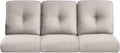 22x25/22x24 Outdoor Cushions for Patio Couch Chairs Set of 3 - High Back Comfy Outside Seat Cushions for Lawn Wicker Dining Rocker Glider Loveseat 3-Seater Sectional Sofa - Beige/Button
