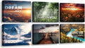 Inspirational Quotes Wall Art,Motivational Wall Art Decoration Painting, landscape Canvas Wall Art, Suitable for Library, Office, Living Room,Home Deco,Tabletop/Hanging,| 6-pack(29 x 38 cm) framed 3