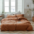VM VOUGEMARKET Pumpkin Bedding King Jersey Knit T-Shirt Cotton Duvet Cover with 2 Pillowcases Ultra Soft Modern Simple Bedding Set for Men Women Without Comforter-King,104x90 Inch