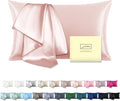 Mulberry Silk Pillow Cases Standard Size Silk Pillowcase with Zipper Soft Breathable Smooth Cooling Satin Silk Pillow Covers for Sleeping for Hair and Skin (Coral,20