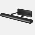 Black Picture Light, 18inch Hardwired Picture Lights, Rotatable Picture Lights for Wall, Wall Lights for Pictures, Linear Art Light for Wall Painting Display Artwork Portrait
