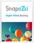 SnapeZo Poster Frame 24x30 Inches, White 1 Inch Aluminum Profile, Front-Loading Snap Frame, Wall Mounting, Sleek Series