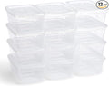 Rubbermaid Cleverstore 6 Qt Clear Storage Bins with Lids, 12-Pack, Stackable, BPA-Free, Made in USA