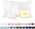Mulberry Silk Pillow Cases for Hair and Skin Queen Size Silk Pillowcase with Zipper Soft Breathable Smooth Cooling Satin Silk Pillow Covers for Sleeping (Ivory,20