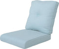 Patio Cushions for Outdoor Furniture - 22×24 Inches High Back and Deep Seating Outdoor Cushion for Patio Chairs Sofa Couch Loveseat Water Resistant(Sky Blue/1 Set/Button)