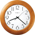 Howard Miller Franklin Wall Clock II 549-682 – 12.75-Inch Champagne Oak Finish, Modern Convex Glass Crystal, Round Home Decor, White Dial, Quartz Movement Timepiece
