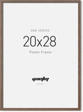 Yaetm 20x28 Picture Frame - Brown Walnut, Solid Wood 20x28 Poster Frame for Picture & Art Print, Lightweight, Horizontal and Vertical Wall Hanging for Photo Gallery (Single, Walnut)