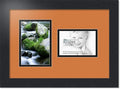 ArtToFrames Collage Photo Frame Double Mat with 1 - 3.5x5^ 4x6 Openings and Satin Black Frame