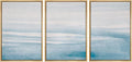 SIGNWIN 3 Piece Framed Canvas Wall Art Blue Sky Watercolor Nature Wilderness Illustrations Abstract Traditional Relax/Calm Home Artwork Decoration for Living Room,Bedroom - 24