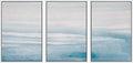 SIGNWIN 3 Piece Framed Canvas Wall Art Blue Sky Watercolor Nature Wilderness Illustrations Abstract Traditional Relax/Calm Home Artwork Decoration for Living Room,Bedroom - 16