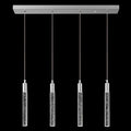 Kitchen Island Lighting Modern Light Fixture Chrome Pendant Light Dimmable LED Chrome Finish Mini Crystal Pendant Lights for Dining Room Living Room(4-Light)