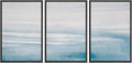 SIGNWIN 3 Piece Framed Canvas Wall Art Blue Sky Watercolor Nature Wilderness Illustrations Abstract Traditional Relax/Calm Home Artwork Decoration for Living Room,Bedroom - 16