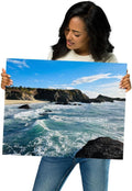 Bodega Bay Coastal Poster – Ocean Photography Wall Art Print – California Nature Landscape – Horizontal Seascape Decor – Picture for Living Room or Bedroom (16x20 inches) - Unframed Poster
