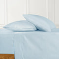 URBANHUT 700 Thread Count Full Size Egyptian Cotton Sheets, 4Pc Sheet Set Soft Luxury Bed Sheets for Full Size Bed, Sateen Weave Hotel Sheets, 14'' Elasticized Deep Pocket - Light Blue
