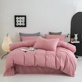 Cottonight Blush Pink Comforter Set California King Pink Bedding Set Cal King Solid Color Dusty Rose Quilts Blanket Breathable Soft Comforter Set