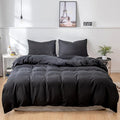 CLOTHKNOW Black Comforter Sets California King All Black Bedding Comforter Sets Men Women California King Comforter with 2 x Pillow Cases