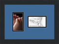 ArtToFrames Collage Photo Frame Double Mat with 2-3x5 Openings and Satin Black Frame