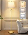 Gold Floor Lamp for Living Room, Tall Standing Lamp 55-65