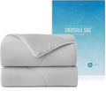 Snuggle Sac Cooling Comforter Twin Size, Breathable Cooling Blankets for Hot Sleepers and Night Sweats, Summer Comforters for Twin Size Bed, Soft Lightweight Blankets,68x90 Inches, Cool Gray