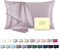 Mulberry Silk Pillow Cases for Hair and Skin King Size Silk Pillowcase with Zipper Soft Breathable Smooth Cooling Satin Silk Pillow Covers for Sleeping (Lavender,20
