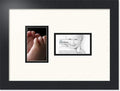 ArtToFrames Collage Photo Frame Double Mat with 2 - 3x5 Openings and Satin Black Frame