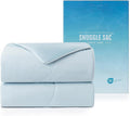 Snuggle Sac Cooling Comforter Twin Size, Breathable Cooling Blankets for Hot Sleepers and Night Sweats, Summer Comforters for Twin Size Bed, Soft Lightweight Blankets, 68x90 Inches, Ice Blue