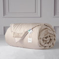 CUDDLE DREAMS Silk Filled Comforter for All Season, Detachable Tencel Duvet Cover for Easy Care, Naturally Breathable (Light Pewter, Queen)
