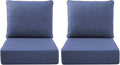 Luxury Outdoor Seat Cushion Set-22 x 22 x 6 Inch Outdoor Chair Cushions with Water Resistant & Removable Cover Outdoor Cushions for Patio Furniture Chair Sofa Couch-Beige