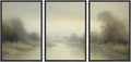 SIGNWIN Framed Wall Art Print Set Misty River Landscape Soft Neutral Nature Scene Photography Modern Art Closeup Relax/Calm Dark for Living Room, Bedroom, Office - 16
