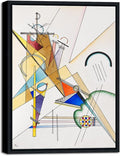 Wieco Art Framed Canvas Wall Art Gewebe 1923 by Wassily Kandinsky Classic Famous Abstract Paintings Reproductions Canvas Wall Art for Home Decoration
