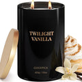 Goodpick Twilight Vanilla Scented Candles, Citrus & Floral Candles for Home, 22oz Soy Wax, 120hrs Creamy Vanilla, Relaxing Bedroom Gift