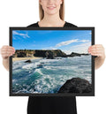 Bodega Bay Coastal Wall Art – Framed Ocean Photography Print – California Nature Landscape Poster – Seascape Decor for Living Room or Bedroom (16x20 inches) - Wooden Framed (Black)