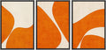 SIGNWIN Framed Wall Art Print Set Modern Abstract Orange Geometric Mid-Century Minimalist Photography Modern Art Minimalist Closeup Dramatic for Living Room, Bedroom, Offic - 24