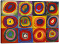 Wieco Art Squares with Concentric Circles Large Canvas Wall Art Print of Wassily Kandinsky's Famous Paintings Abstract Wall Art for Wall Decor Living Room Bedroom Home Decorations