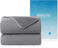 Snuggle Sac Cooling Comforter King Size, Breathable Cooling Blankets for Hot Sleepers and Night Sweats, Soft Lightweight King Size Blankets, 106x90 Inches, Dark Gray