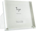 TIZO Design Vertical 4x4 Lucite Picture Frame, Durable 1 Inch Thick Clear Lucite & Magnetic Closures, Elegant & Practical Boutique Quality Photo Frame (Multiple Colors Available)