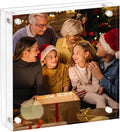 AMEITECH Acrylic Picture Frame 8x8, Clear Double Sided Frameless Photo Frame with Magnetic, Free Standing Desktop Acrylic Frame Display, Lucite Frame with Gift Box Package, 12+12mm Thickness - 1 Pack
