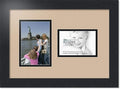 ArtToFrames Double-Multimat-110-782/89-FRBW26079 Collage Photo Frame Double Mat with 1-3.5x5, 4x6 Openings and Satin Black Frame
