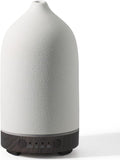 Diffuserlove Ceramic Diffuser 160ML Essential Oil Diffusers Aromatherapy Essential Oil Diffuser for Room Air Diffuser for Home Bedroom Stone Diffuser Black Wood Pattern Base (Size:6.8
