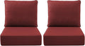 Luxury Outdoor Seat Cushion Set-22 x 22 x 6 Inch Outdoor Chair Cushions with Water Resistant & Removable Cover Outdoor Cushions for Patio Furniture Chair Sofa Couch-Beige