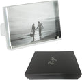 TIZO Design Horizontal 6x4 Lucite Picture Frame, Durable 1 Inch Thick Clear Lucite Magnetic Closures, Elegant & Practical Boutique Quality Photo Frame (Multiple Colors Available) (With Gift Box)